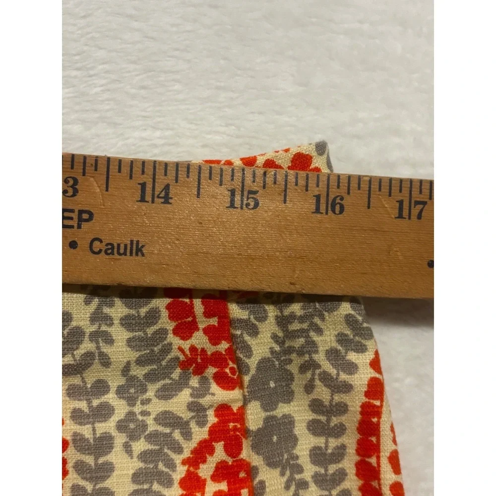 J.Crew Shorts Women's 6 Orange Gray‎ Leaf Boho Resort Beach Preppy Chino Summer